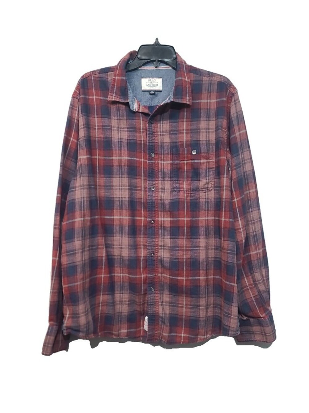 Flag & Anthem Napier Flannel Shirt XL Red GUC Regular